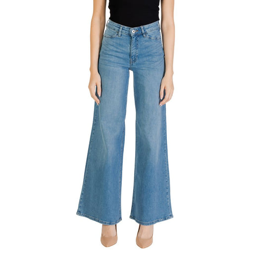 Light Blue Cotton Bootcut Jeans