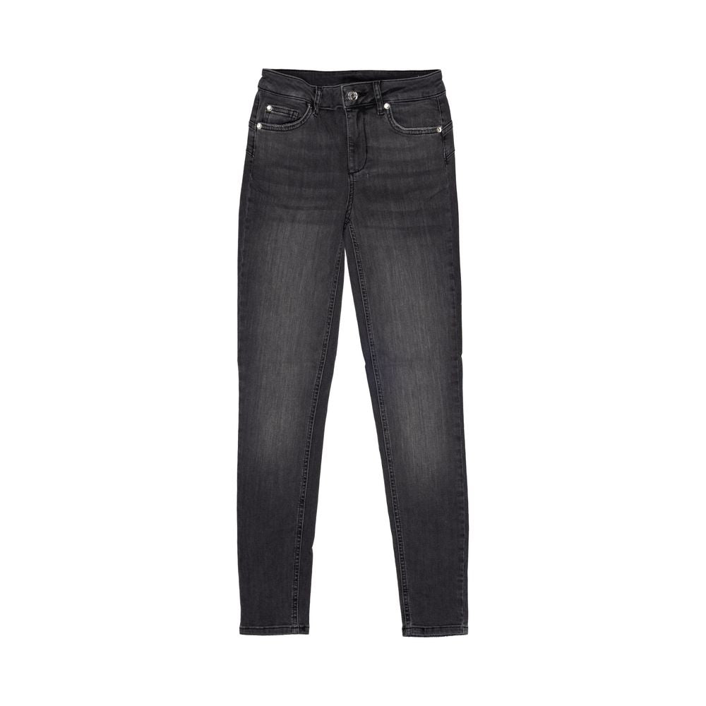 Black Cotton Skinny Jeans