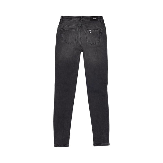 Black Cotton Skinny Jeans