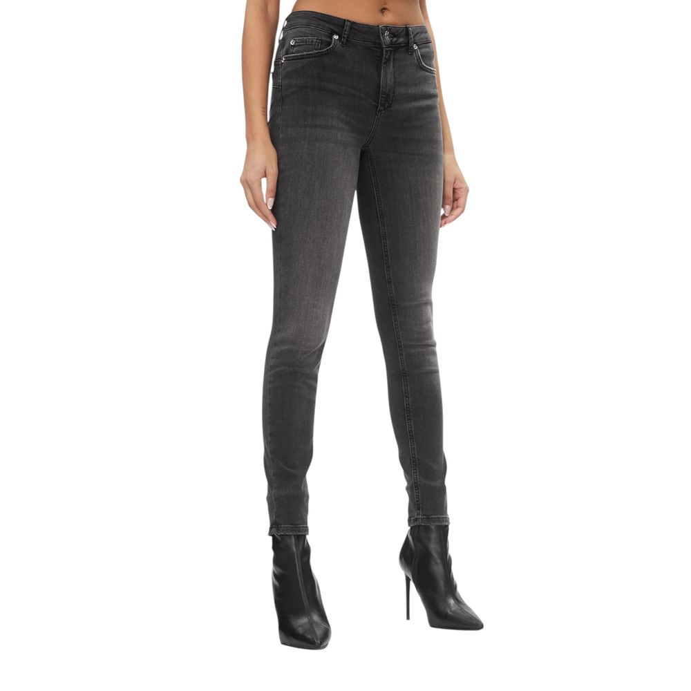 Black Cotton Skinny Jeans