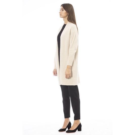White Alpaca Women Cardigan