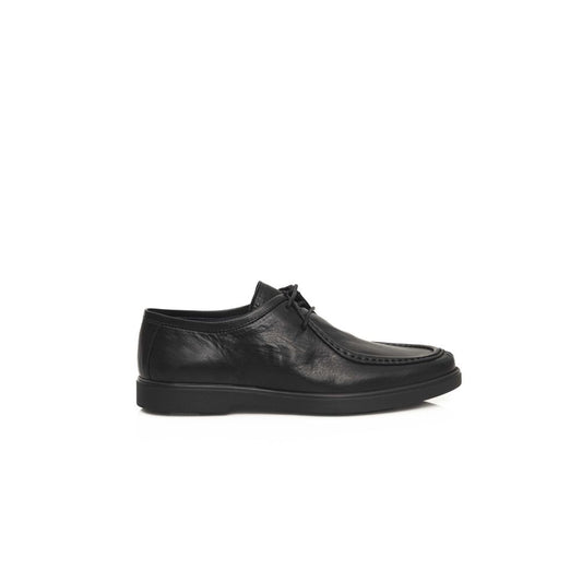 Black Cowhide Men's Derby Shoe