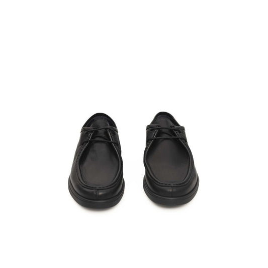 Black Cowhide Men's Derby Shoe