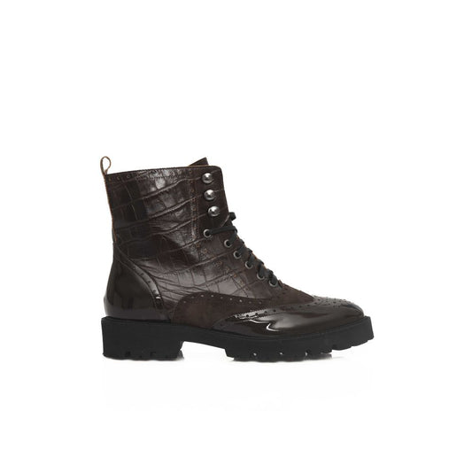 Brown Leather Women Boot