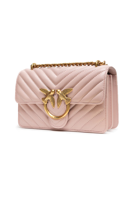 Powder Pink Mini Love Bag One Chevron