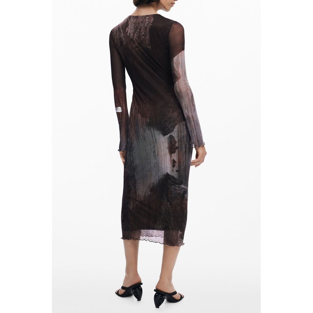 Brown Midi Women Dress