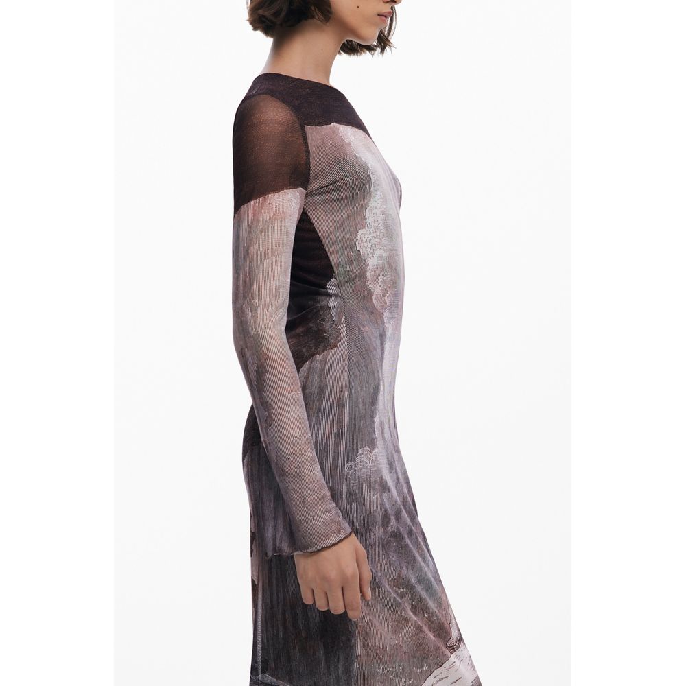 Brown Midi Women Dress