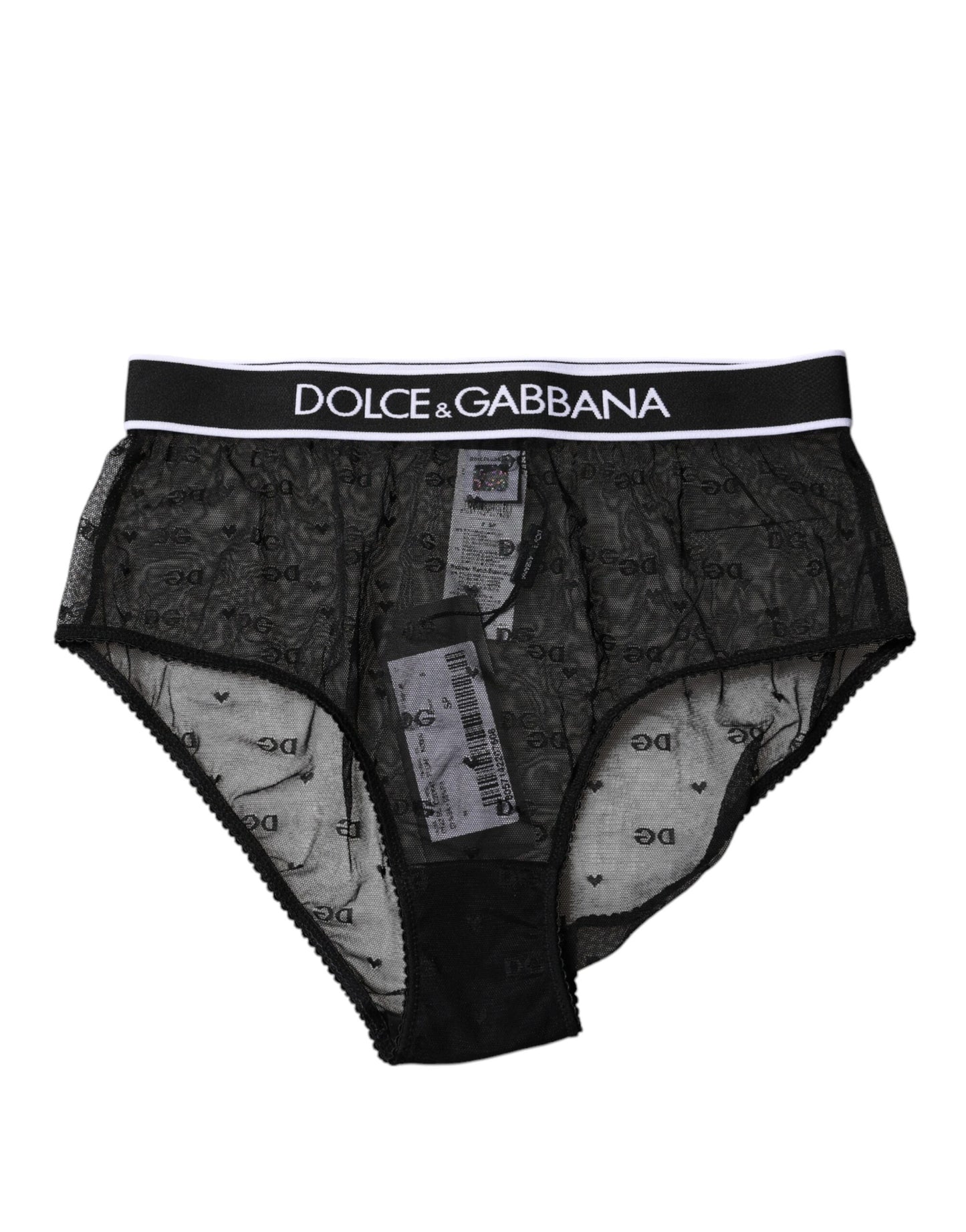 Black Lace Nylon High Waist Panty Underwear