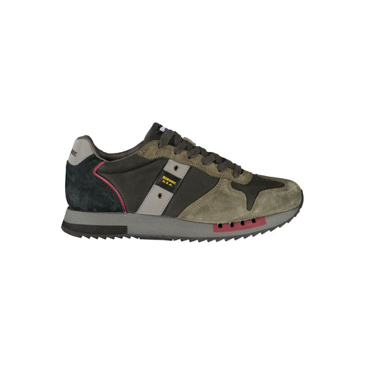 Black Leather Men Sneaker