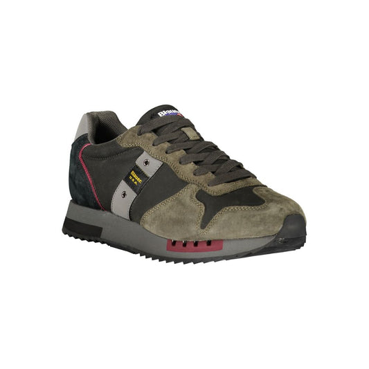Black Leather Men Sneaker
