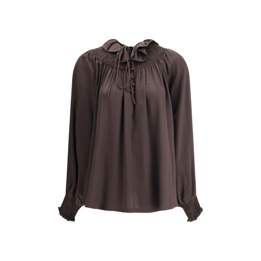 Geometric Silk Blouse