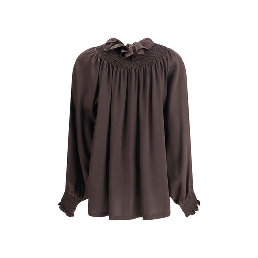 Geometric Silk Blouse