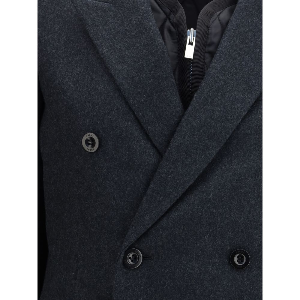 Wool Melton and Wool Knit Jacket