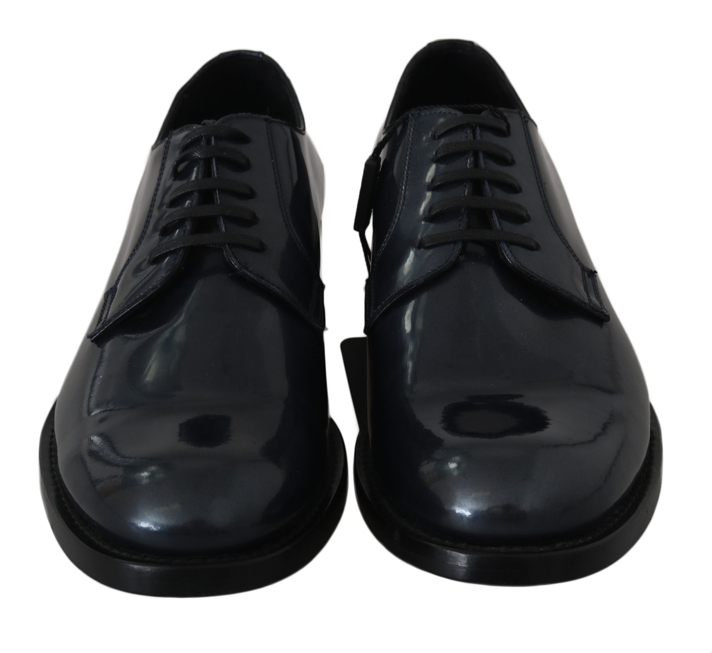 Blaue Derby-Schuhe aus Leder für formelle Anlässe